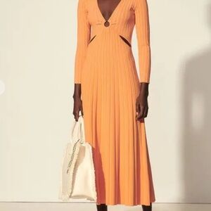 Sandro orange cut-out dress Size 36